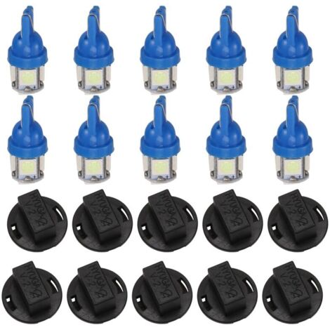 T10 194 168 Ampoule LED PC194 PC195 PC160 PC168 Tableau de Bord Jauge Cluster Bleu Glace 10 PièCes SéRies (1/4)