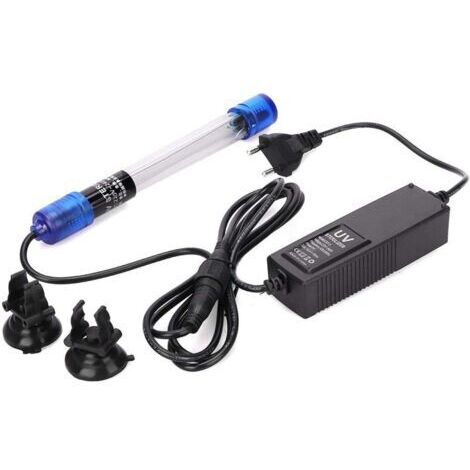 Stérilisateur UV Aquarium 220-240V, lampe de stérilisateur UV clarificateur d'eau tueur de bactéries, lampe de stérilisateur étanche pour aquarium aquarium étang piscine maison (11W)