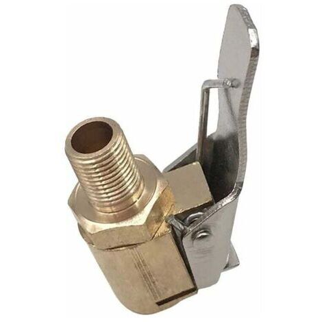 Embout Gonflage Pneu Voiture Tire Air Chuck Roue Pompe Valve de Pneu gonfleur Clip de Serrage Adaptateur connecteur de Laiton Vehicules LO-Ron