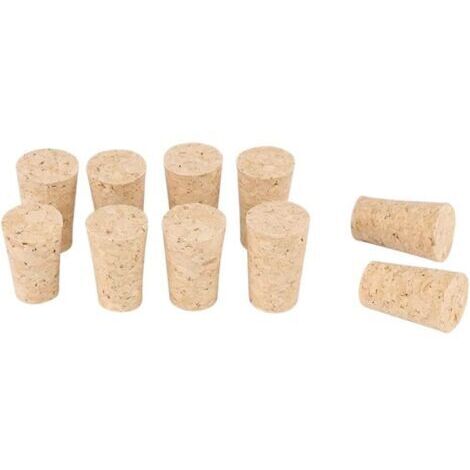 100pcs Bouchons en Liège Naturel Conique en Bois Bouchons de Bouteuille de Vin/Bouchons de Bière(Bouteille de vin rouge 22 17 35mm) (1/4)