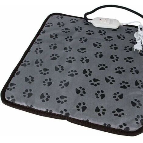 Tapis chauffant pour animaux domestiques, chiens, chats - Pour l'hiver - Réglable - Température constante - Avec cordon résistant à la mastication (45 x 45 cm) (1/4)