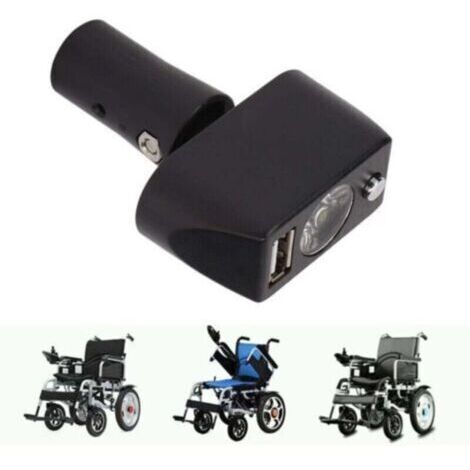 Lumière pour Fauteuil Roulant électrique - Tête XLR à 3 Broches Contrôleur D'éclairage LED pour Fauteuil Roulant à Charge USB avec Conception à Angle Réglable (1/5)