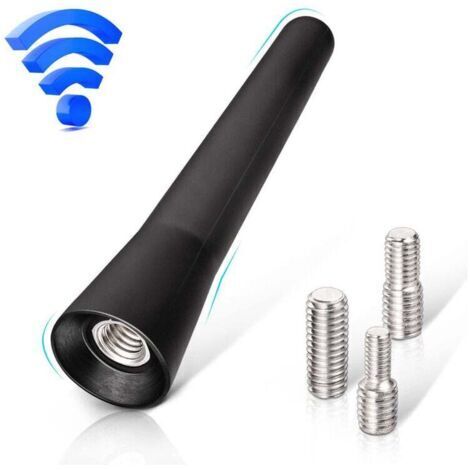 Ahlsen Antenne Voiture FM Dab Antenne Radio Voiture 6,5cm Mini Antenne Voiture Courte avec Fonction de Réception FM/AM/Dab Puissante, (1/5)