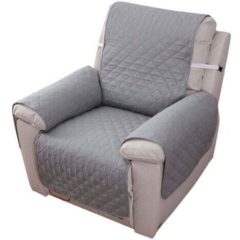 Housse Fauteuil Relax 1 Place, Housse de Canapé Protecteur Inclinable Imperméable pour Chambre (Gris 55×200) (1/5)