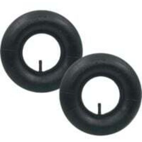 Chambre à air 4.10/3.50-4 avec valve droite TR-13 – Lot de 2 pièces – Caoutchouc de qualité supérieure pour diable et chariot de jardin
