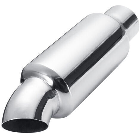 Silencieux d'échappement universel 2 pouces – Acier inoxydable 304 – Longueur 25,2 cm – Finition chromée polie pour performance durable (1/5)