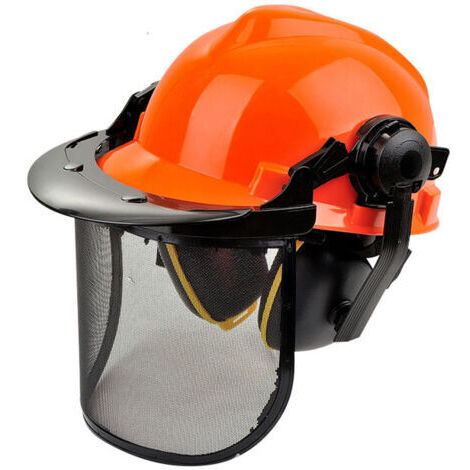 Casque de sécurité forestier EN397 – Mentonnière, léger et ventilé – Protection visage et oreilles – Pour tronçonneuses et débroussailleuses (1/5)