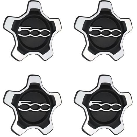 Lot de 4 Enjoliveurs de Roue Anti-Poussière Compatible Piaggio 500X 2016-2022 Argent (1/4)