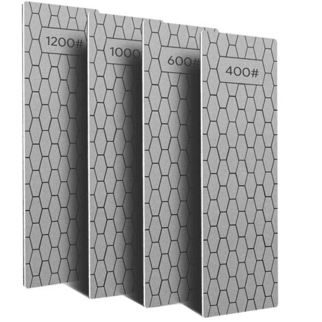 Lot de 4 Pierres à Aiguiser Diamantées Nid d'Abeille Grains 400 600 1000 1200 pour Affûtage (1/4)