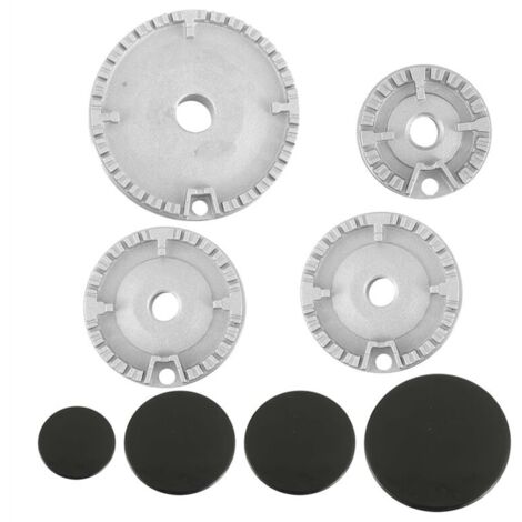 Kit Remplacement 8 Couronnes Brûleurs Gaz pour Plaques Cuisson et Fours Capuchons Flamme Universel