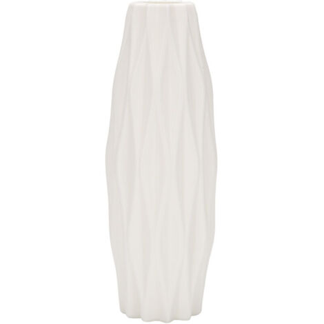 Vase Fleur Blanc Plastique Imitation Céramique Décoration Nordique Panier à Fleurs