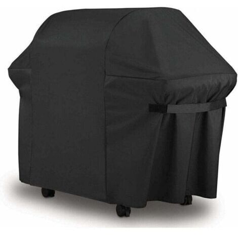 Housse Barbecue Bâche de Protection BBQ Couverture de Gril Anti-UV/Anti-l'eau/Anti-l'humidité Imperméable Extérieur Barbuae Grill Noir pour Weber Brinkmann 420D Oxford(152x76x121cm), (1/5)