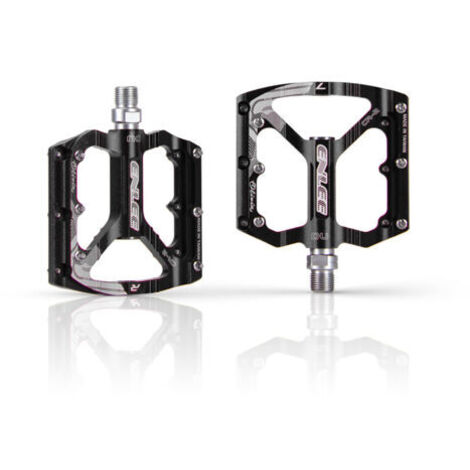 Jeu de 1 paire, accessoires vélo, pédales VTT, pédales SUFUL, pédales aluminium CNC, plaque de protection anti-oxydation 9/16 pouces, pour vélo de route. （noir） (1/5)