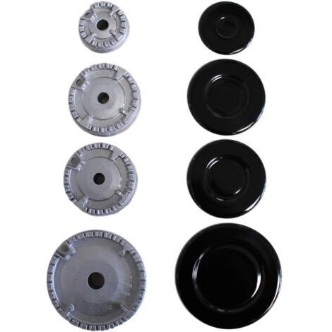 Brûleur à gaz pour cuisinière – Kit avec tapis et cercle – Fer et aluminium – Améliore la répartition de la chaleur (1/5)
