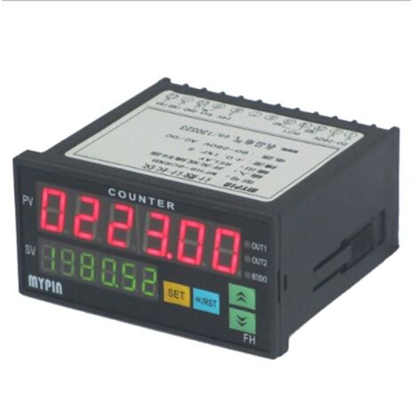 Compteur Numérique Double Affichage 6 Chiffres LED Mesureur de Longueur Noir (1/4)