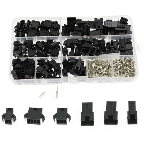 Connecteur Mâle SM2.54 2 3 4 Broches Cavalier En-Tête Boîtier Câble 480 Pièces (1/4)