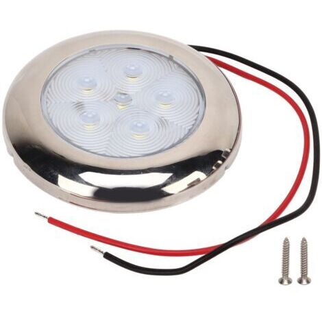 Eosnow – Plafonnier LED 12V étanche IP65 – Lumière blanche – 6 perles de lampe – Pour camping-car, bateau, caravane, camion