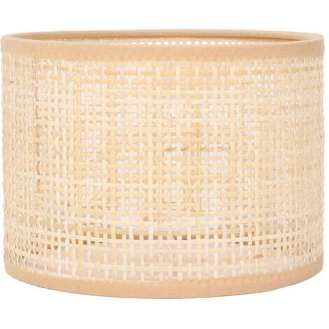 Eosnow – Abat-jour en rotin tissé – Diamètre 16cm – Hauteur 12cm – Compatible E27 et E14 – Design vintage pour lampes de table et lustres (1/5)