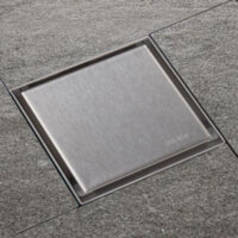 Drain de douche carré invisible en acier inoxydable 10x10cm – Anti-odeur – Conception amovible pour nettoyage facile – Siphon de sol pour salle de bains