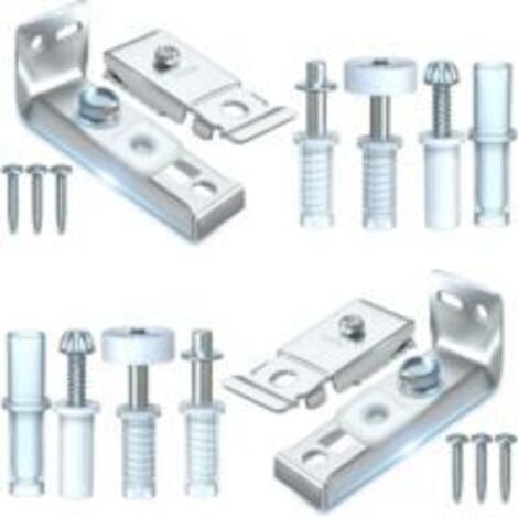 Kit de réparation pour portes pliantes – Lot de 2 pièces – Pivot 3/8' et roue de guidage 7/8' – Installation facile sans perçage (1/4)