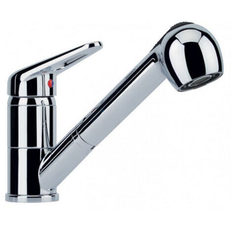 Franke – Mitigeur évier à douchette extractible en chrome – Débit 10,3 l/min – Rotation 120° – Flexible tressé 1500 mm – 379315 (1/5)