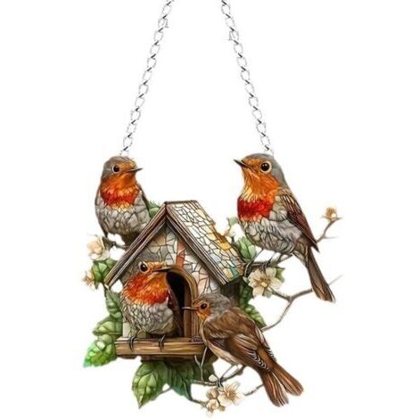 Décoration Suspendue pour Fenêtre, Fensterdeko Hängend - Attrape-Soleil en Acrylique Résistant, Pendentif Décoratif pour Portes et Fenêtres, Décoration Murale Élégante pour Maison et Studio (1/5)