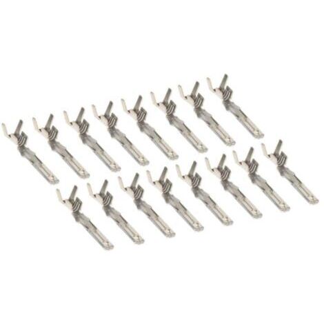 Adnauto – Pack de 100 cosses à sertir 2.8mm – Connecteurs ISO mâles – Section 0.5 à 1mm² – Plaquage doré pour connexion fiable (1/2)