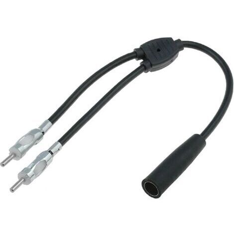 Adaptateur Doubleur Antenne 1 Din Femelle vers 2 Din Male (1/2)