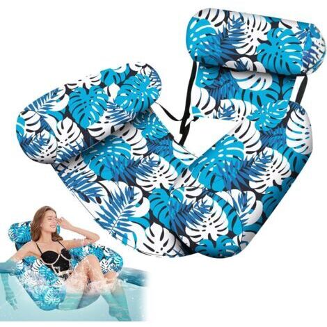 Hamac Gonflable Piscine Matelas Flottant frites de piscine gonflables ultra-résistantes idéales pour les fêtes- l'été -Avec pompe à air