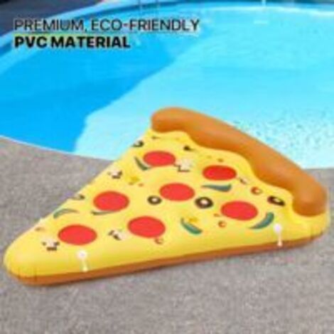 Matelas gonflable,Piscine de Pizza gonflable géante, 180cm, anneau flottant pour enfants adultes