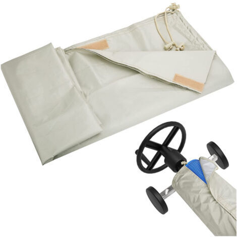 Bâche de protection piscine - Housse de protection imperméable pour enrouleur solaire de piscine - Kit d‘accessoires portables - pliants, résistants UV et intempéries-61096cm (1/5)