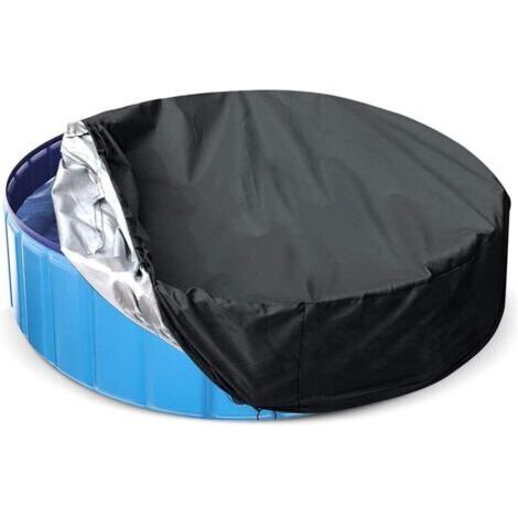 Couverture de piscine hivernage - Bâche de protection piscine - Bâche pour piscine ronde - Kit d‘accessoires spa portables -pliants, résistants UV et intempéries-120cm30cm (1/5)