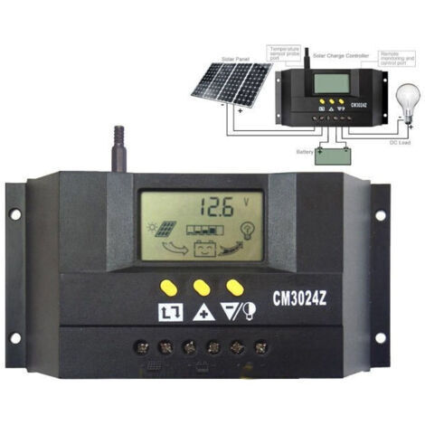 Régulateur De Charge De Panneau Solaire 12v 24v 10 20 30 40a Contrôleur D'ampères (1/2)