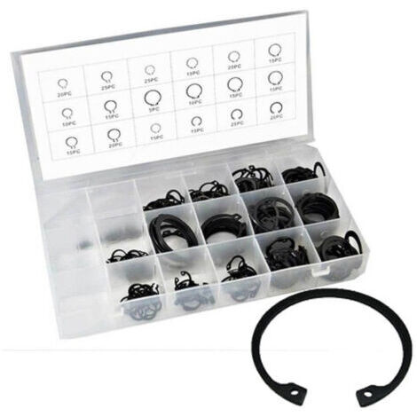 Seeger Circlips Set Box Of 300 Pcs Different Sizes Axial Beak Retainers (1/3)