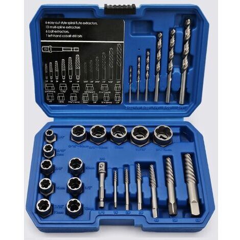 Memkey – Kit de 26 extracteurs de vis et boulons – Acier au chrome-molybdène – Tailles 8-19mm – Pour filetage endommagé - 26pcs (1/5)