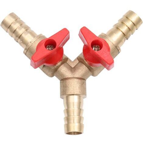Raccord gaz laiton Y 3 voies – Raccord de tuyau robinet à boisseau sphérique 10 mm – Résistance à la corrosion et haute température (1/5)