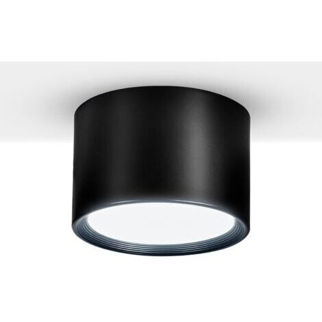 Spot plafond LED Noir Blanc Chaud 6000K 12W Luminaire Plafonnier salon salle à manger cuisine couloir chambre Φ8,5CM (1/5)