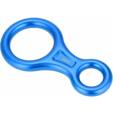 Anneau Rappel Figure 8 Escalade Rappel Safety 35KN Alpinisme Escalade Figure 8 Anneau Descendeur de Corde (1/5)