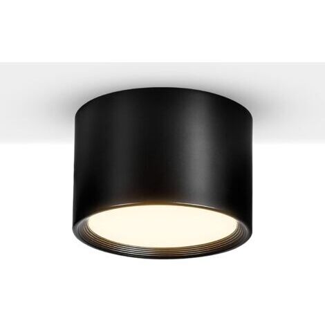Spot plafond LED Noir Blanc Chaud 3000K 5W Luminaire Plafonnier salon salle à manger cuisine couloir chambre Φ8,5CM (1/5)