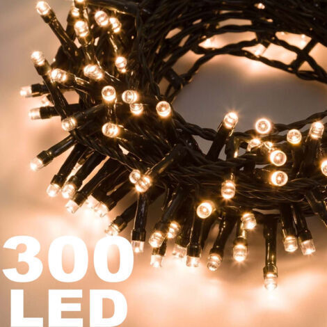 Guirlande Lumineuse 300 Led Blanc Chaud Pour Usage Intérieur Avec Contrôleur 8 Fonctions (1/2)