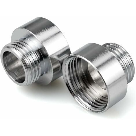 Adaptateurs de robinet laiton chromé 3/4' vers 1/2' – Raccords femelle mâle – 2 pièces pour conduites d'eau et systèmes d'arrosage (1/5)