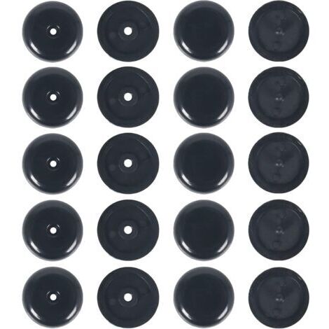 Lot de 10 boutons d'arrêt de ceinture de sécurité – ABS noir résistant à l'usure – Utilisation facile pour tous types de véhicules (1/5)