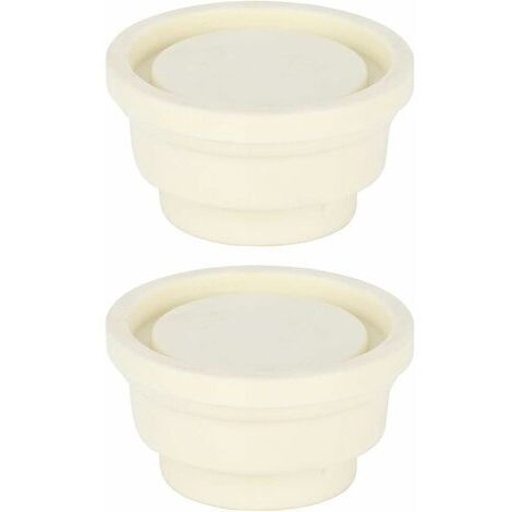 Tampon D'échelle De Piscine 2 Pièces Embouts D'échelle pour Piscine Creusée Ensemble De Pare-Chocs en Caoutchouc Blanc pour Échelles De Piscine, Pièces De Rechange Universelles (1/5)