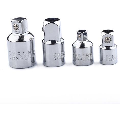4pcs Adaptateur à Cliquet Adaptateur Douille Cliquet 1/2 à 3/8-3/8 à 1/2-1/4 à 3/8-3/8 à 1/4 Réducteur de Douille pour Douilles et Embouts (1/5)