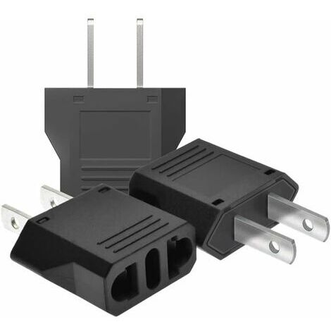 Adaptateur de voyage 3 pièces – Prise universelle pour USA, Canada, Japon – Charge rapide 1500W – Sécurité certifiée ROHS CE (1/5)