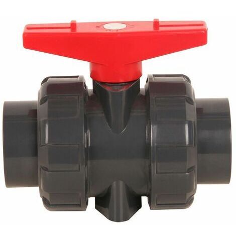 Vanne double union à coller diam 25 mm vanne boisseau pvc robinet boisseau sphérique robinet a bille sphere pour piscine,DN20 (Diamètre Interne 25mm)