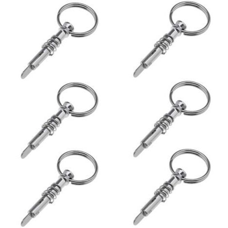 6pcs Goupille à Dégagement Rapide 0.24" Diamètre avec Came de Descente et Goupille à Ressort Longueur 1.57'' 316 Acier Inoxydable Top Pin Matériel Marin (1/5)