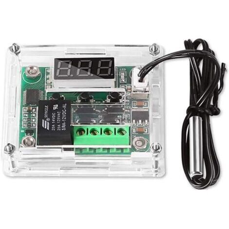 1 Pièces Module régulateur de température 12 V avec boîtier,Module de Thermostat Numérique à Affichage XH W1209 avec Sonde NTC Etanche (1/5)