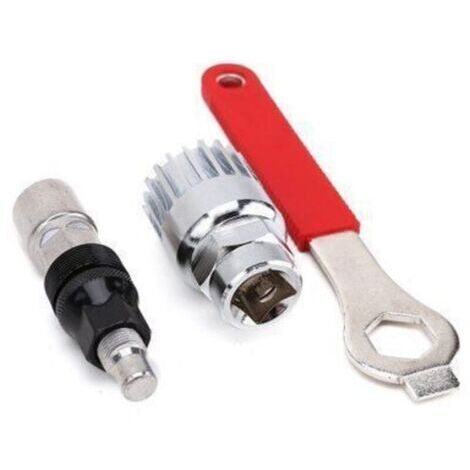 Extracteur de Manivelle de Pédalier de Vélo, Outil Réparation de Vélo Démonte Pédalier VTT, avec Clé, Demonte Pedalier Velo Trousse de Réparation, pour Démontage Manivelles de Vélo