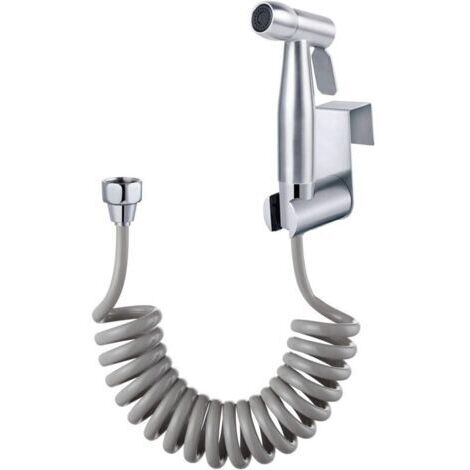 Pulvérisateur de bidet portable avec crochet pour réservoir d'eau et tuyau de douche télescopique flexible en ABS de 150 cm pour salle de bain, douche, nettoyage des couches, bain pour animaux (1/5)